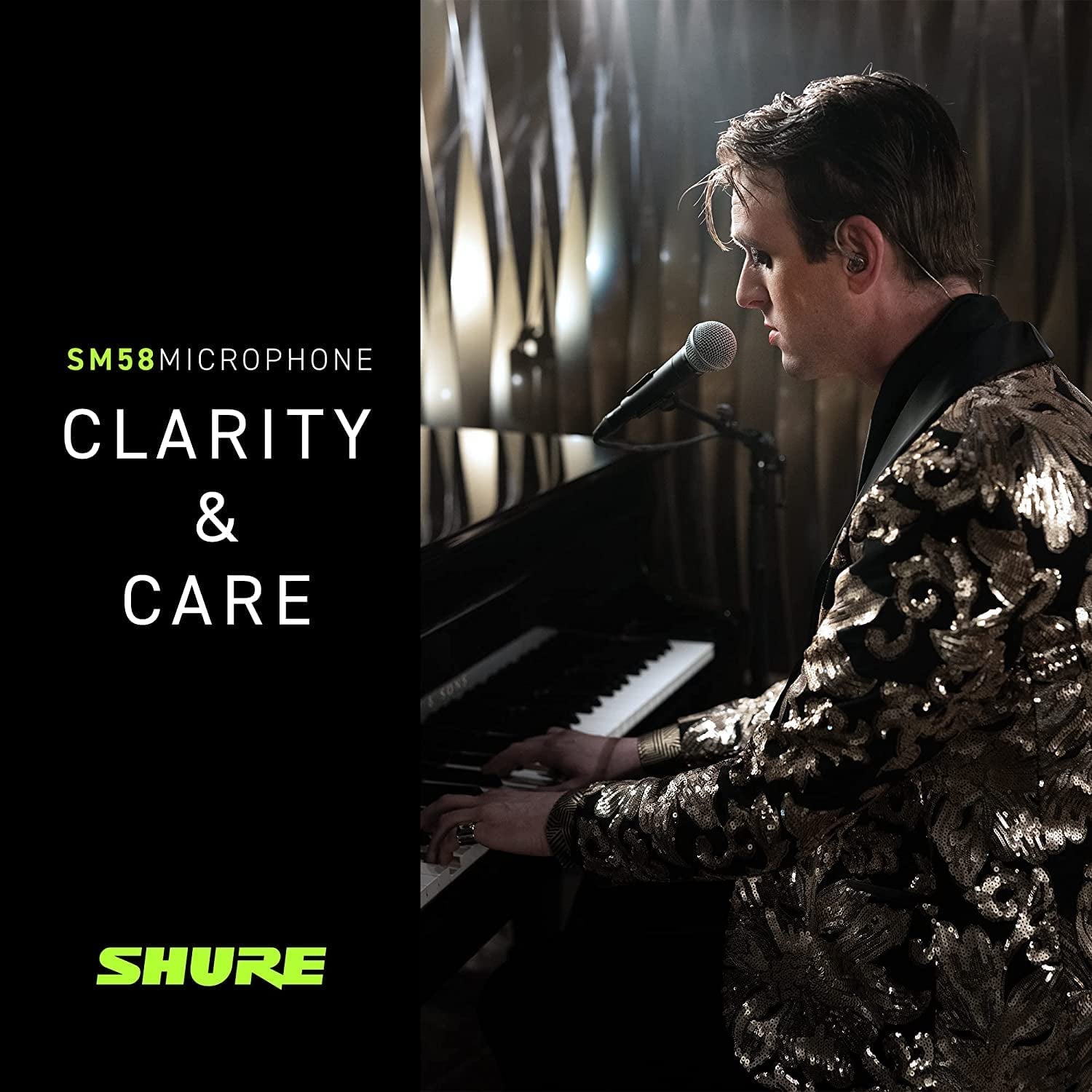 SM58 Pro XLR Dynamic Microphone - Professional Studio & Live Performance Cardioid Mic for Vocals, Podcasting, and Recording (SM58-LC)