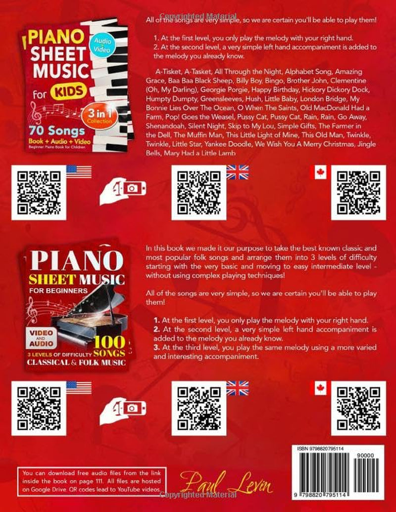 Easy Guitar Lessons for Kids + Video: Beginner Guitar for Children and Teens with 30 Songs. First Book Step by Step (+ Free Audio)