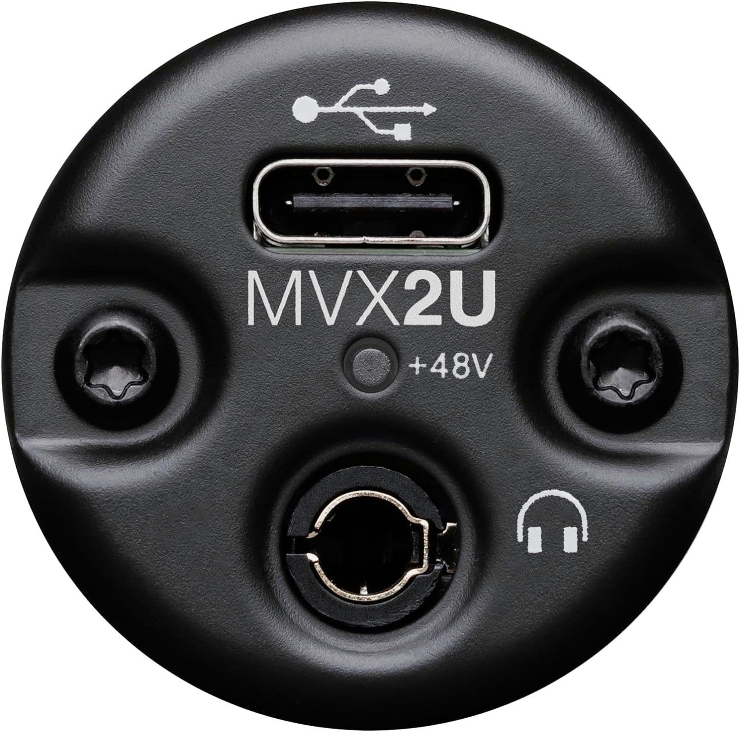 MVX2U Xlr-To-Usb Digital Interface with Headphone Jack, Integrated Pre-Amp with 60Db Gain Control, Zero-Latency Monitoring, 48V Phantom Power, plus Desktop App, 1M USB-C Cable