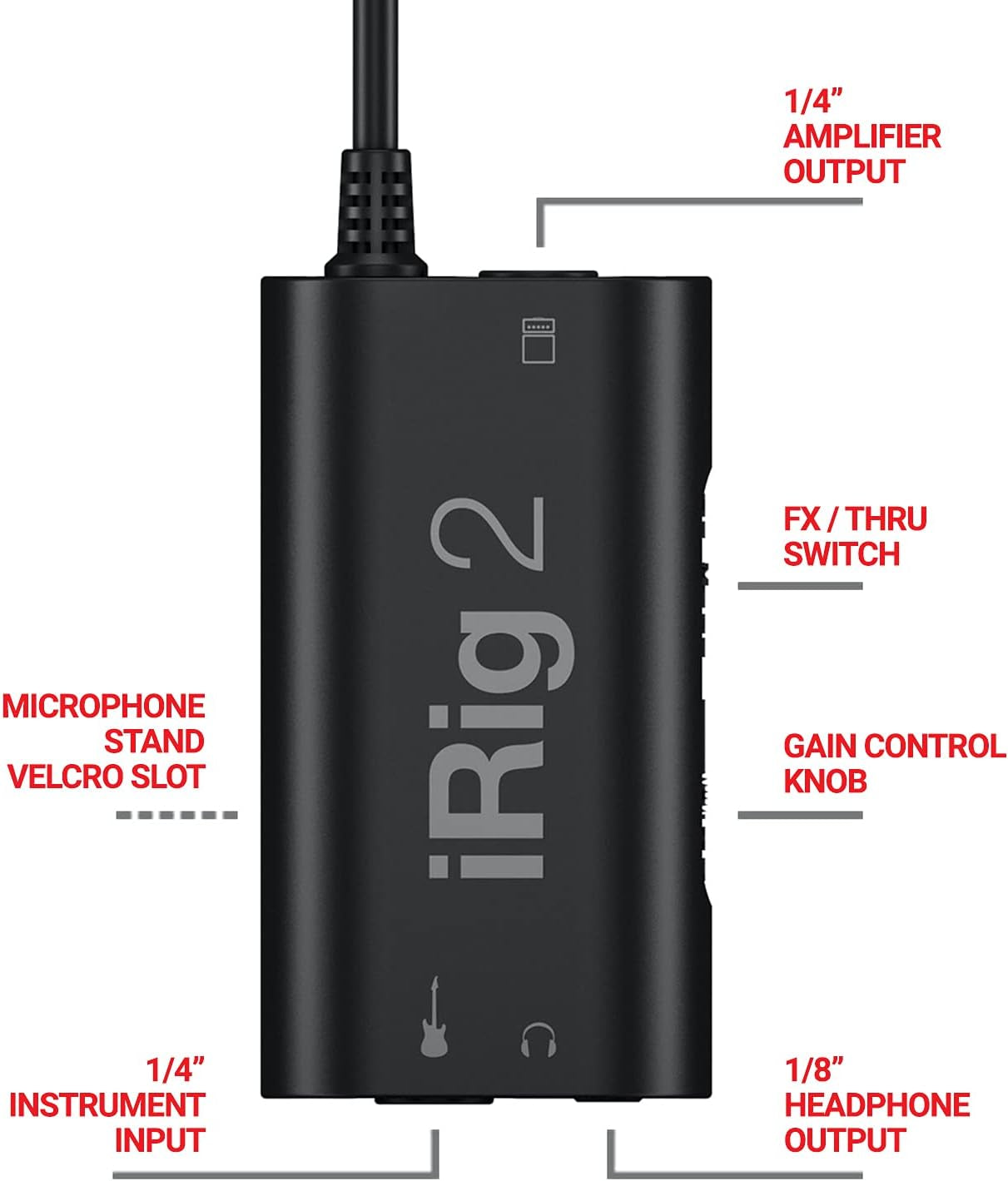 iRig 2 Portable Guitar Audio Interface Adapter