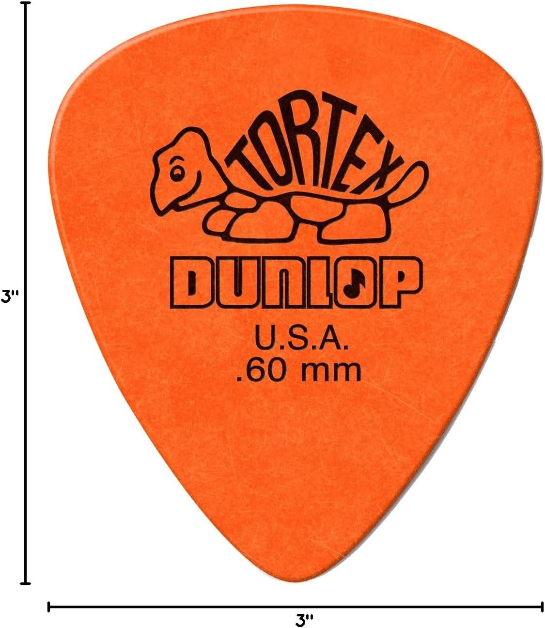 Dunlop Tortex Standard .60Mm Orange Guitar Pick, 12 Pack