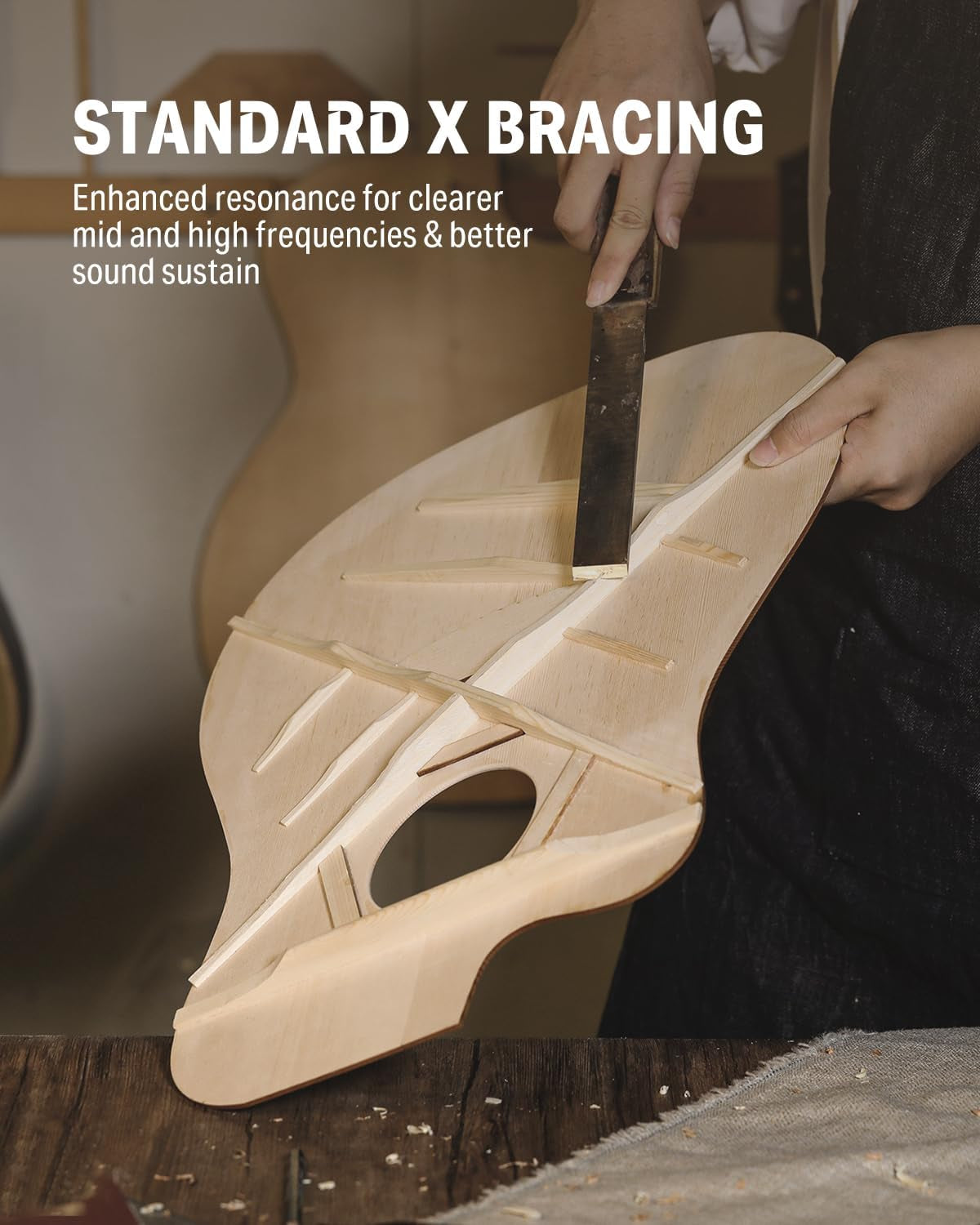 41” Acoustic Guitar Bundle for Beginners Adults with Online Lesson, 4/4 Full Size Steel Acustica Guitarra with Gig Bag, Tuner, Strap, Strings, Picks, Capos, Cutaway, Natural, DAG-1C/DAD-110C