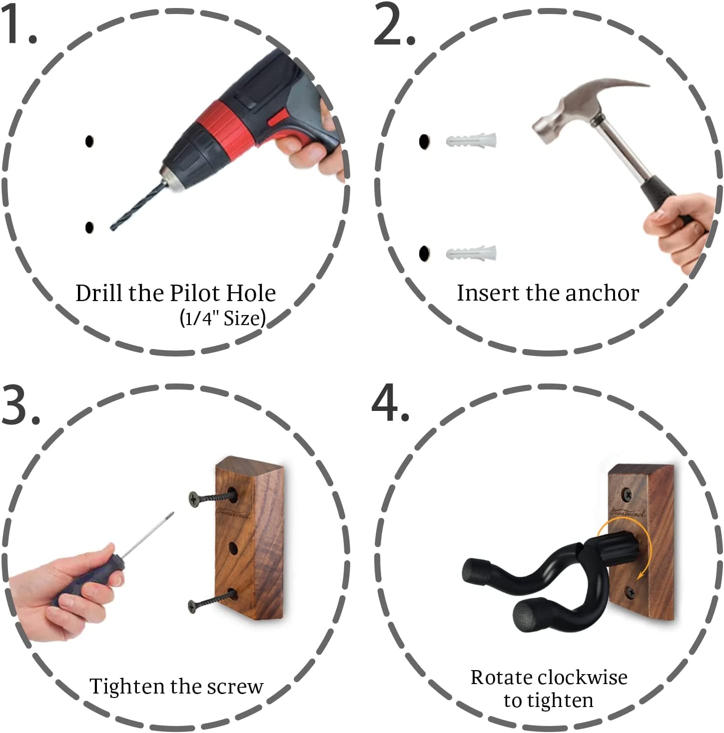 U-Shaped Guitar Wall Mount (2-Pack)