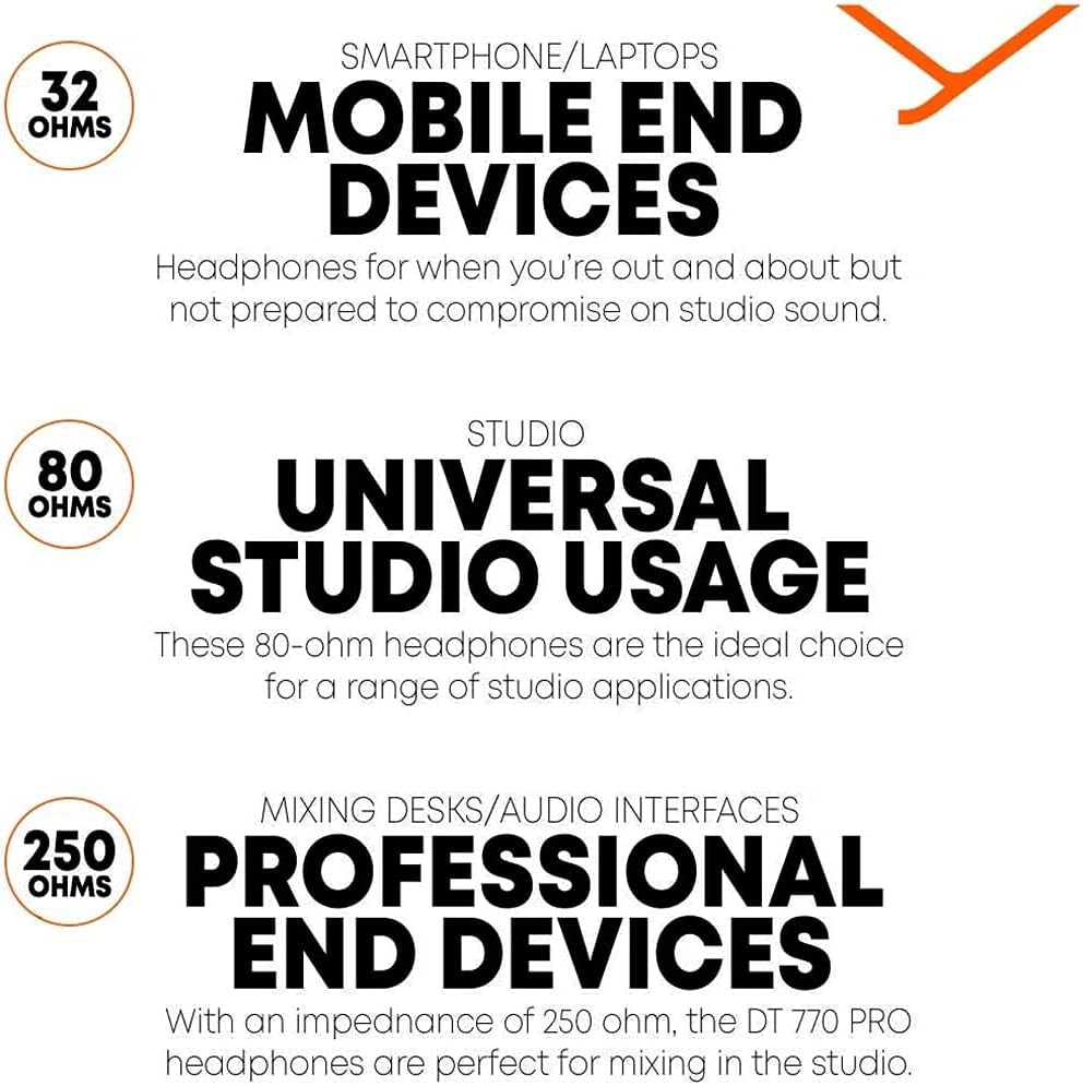 Beyerdynamic DT 770 PRO 32 Ohm Over-Ear Studio Headphones in Black Bundle 6' 3.5Mm Headphone Extension Cable, and Slappa Full-Sized Hardbody PRO Headphone Case