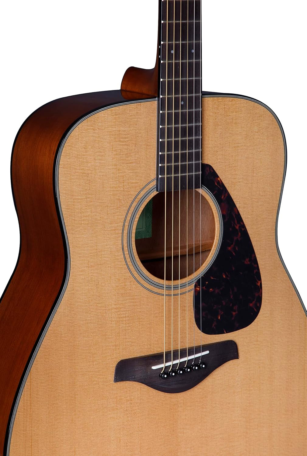 6 String Beginner Solid Spruce Top Traditional Western Dreadnought Acoustic Guitar with Rosewood Fingerboard, Natural Finish, Right, (FG800J NT)