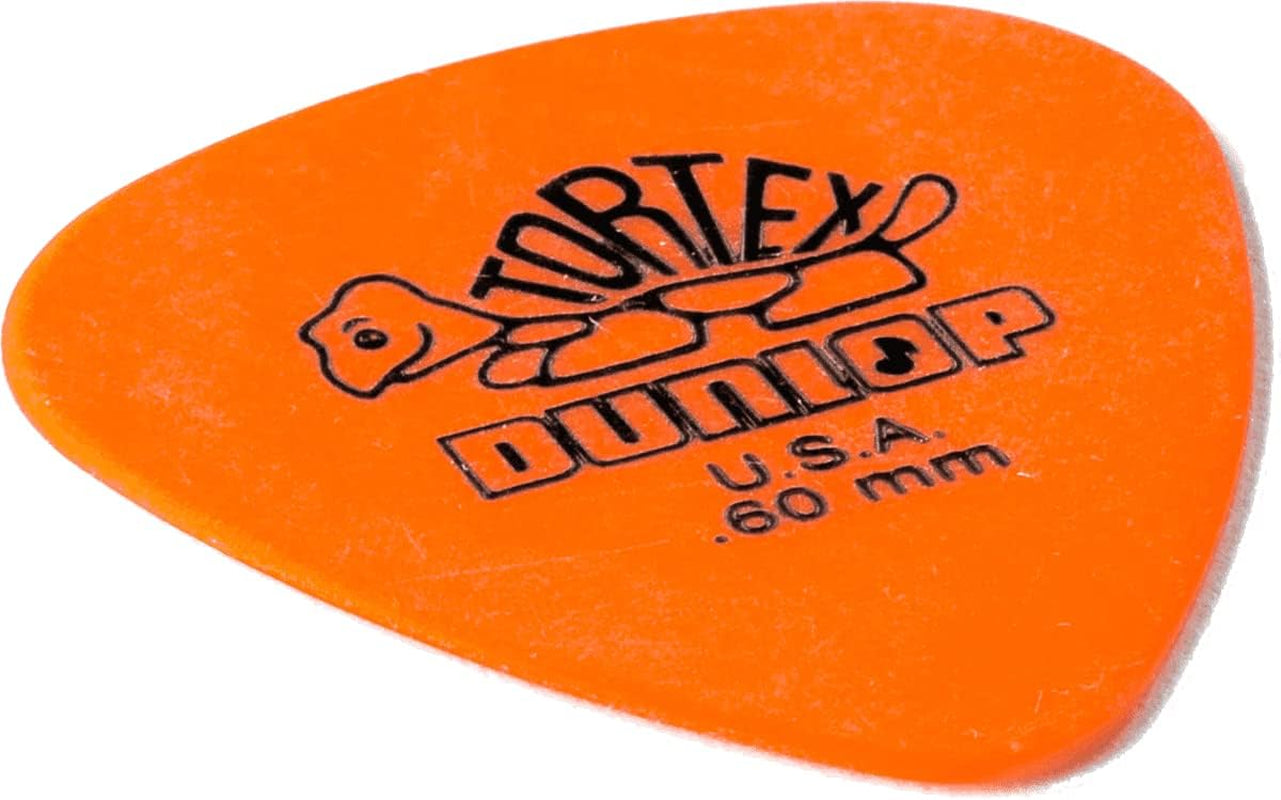 Dunlop Tortex Standard .60Mm Orange Guitar Pick, 12 Pack