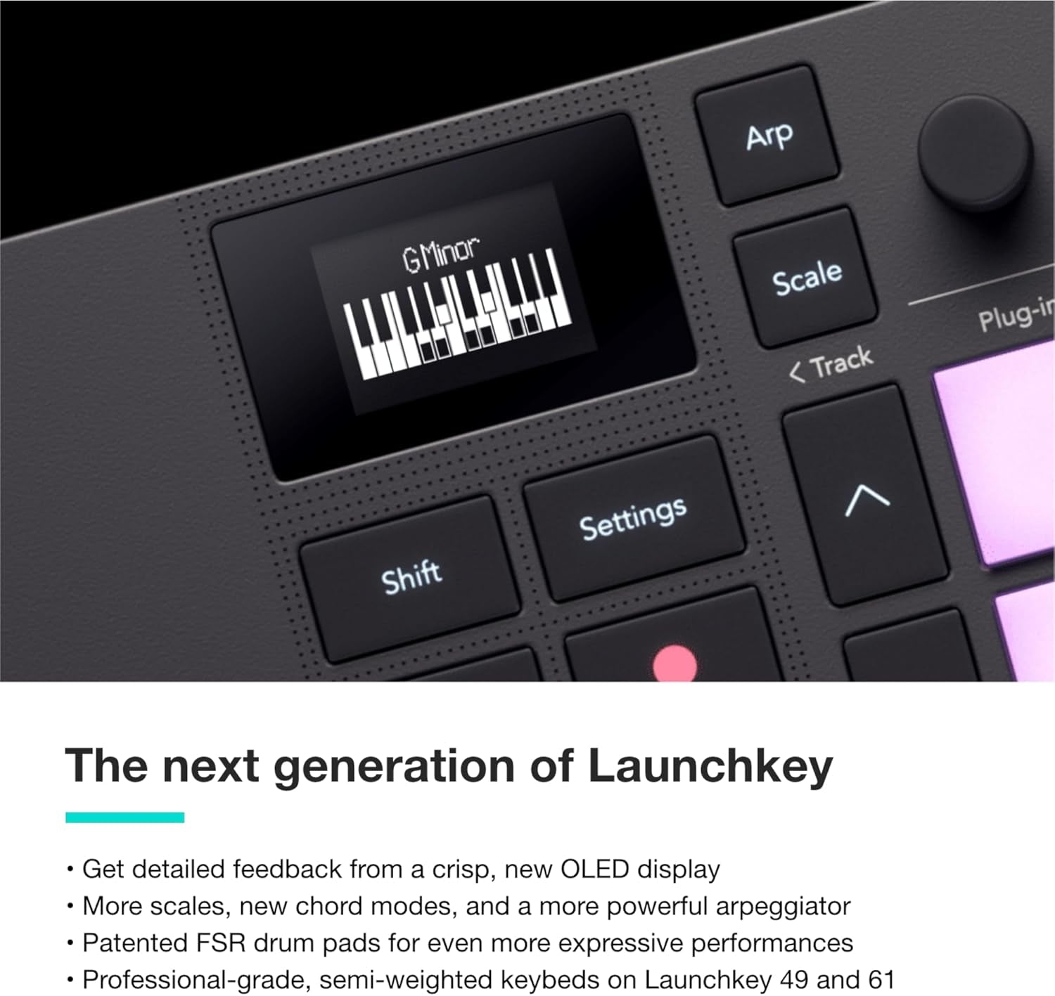 Launchkey Mini 25 [MK4] — Portable 25 Mini-Key, USB, MIDI Keyboard Controller with DAW Integration. Chord Mode, Scale Mode, Drum Pads, and Arpeggiator. Includes Music Creation Software Bundle