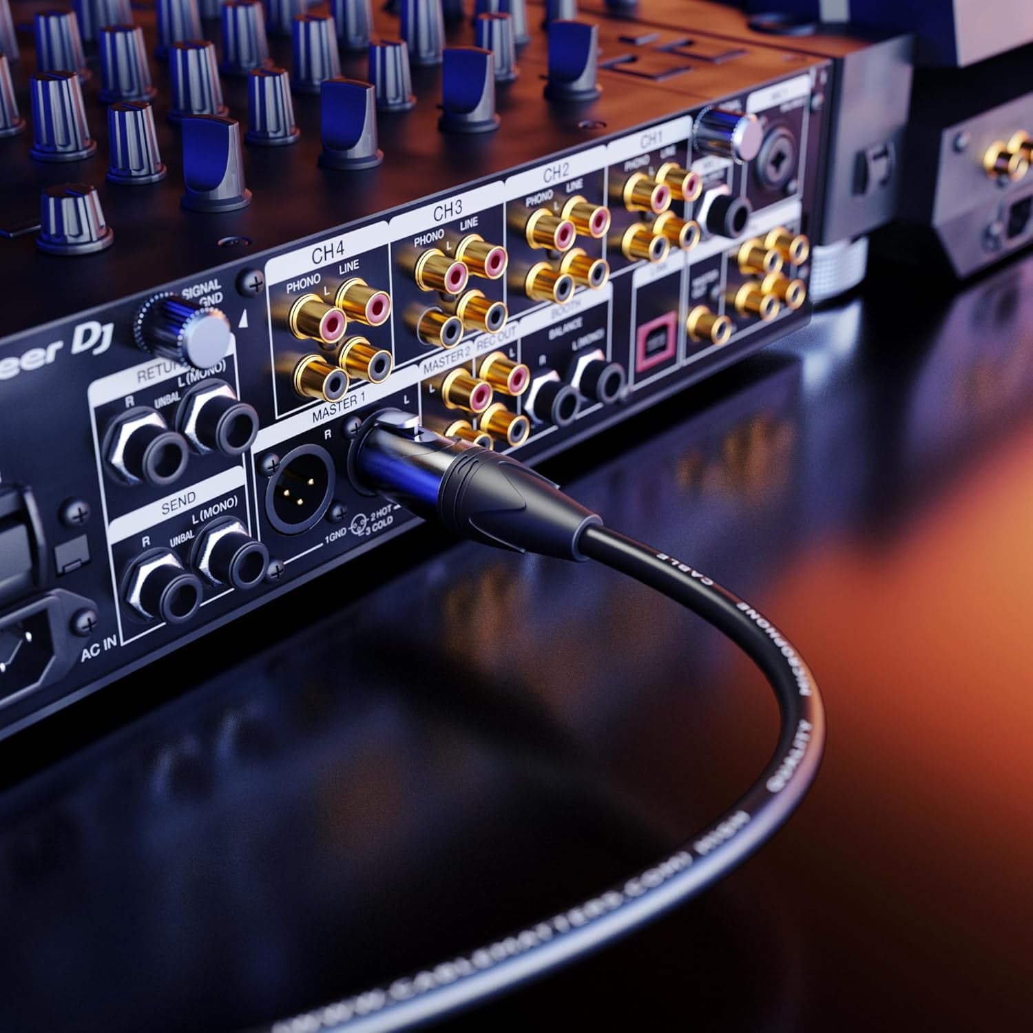 2-Pack Premium XLR to XLR Cables - 6Ft, Male to Female Microphone Cable, Oxygen-Free Copper (OFC) Mic Cord, Black